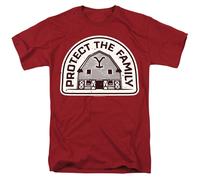 Yellowstone - Protect The Family Dutton Barn - Adult Unisex T-Shirt - Red