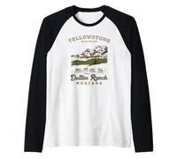 Yellowstone Protect The Land Dutton Ranch Montana Landscape Raglan Baseball Tee