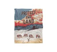 Yellowstone Protect The Land Silky Touch Super Soft Throw Blanket 152 X 127 cm in White Yellowstone White 152 X 127 cm