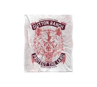 Yellowstone Protect The Land Wolf Silky Touch Super Soft Throw Blanket 152 X 127 cm Yellowstone White One Size