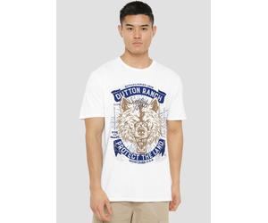 Yellowstone Protect The Land Wolf Unisex T-Shirt, White | Size: 5XL Yellowstone White 5XL