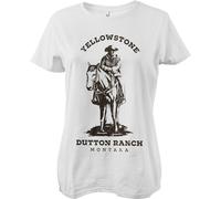Yellowstone Rancher Girly Tee Damen T-Shirt White