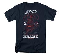 Yellowstone - Ride For The Brand Cowboy - Adult Unisex T-Shirt - Blue