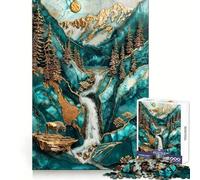 Yellowstone River Kintsugi 1000 Piece Jigsaw Puzzles for Adults Teenagers Focus Training Quiet Recreation Fine Edges Joyful Xmas (38x26cm)