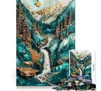 Yellowstone River Kintsugi Jigsaw Puzzle 1000 Piece for Adults Strategic Think Peaceful Escape Precise Fit Lovely Gift (50x75cm)