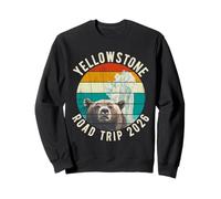 Yellowstone Road Trip 2026 Retro Geyser Bear Sunset YNP Sweatshirt