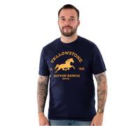 Yellowstone Short Sleeved T-Shirt | Mens Navy | Official Merch