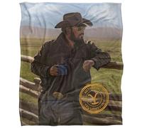 Yellowstone Silky Coffee Rip Wheeler Supersoft Blanket