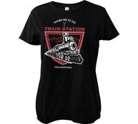 Yellowstone Taking You To The Train Station Girly Tee Damen T-Shirt Black
