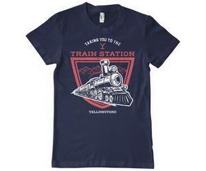 Yellowstone Taking You To The Train Station T-Shirt Navy