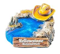 Yellowstone United States Fridge Magnet Travel Souvenir Resin Cowboy Hat Hot Spring Style Home Decoration Classic Landmark Craft