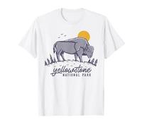 Yellowstone US National Park Bison Buffalo Vintage Men Women T-Shirt