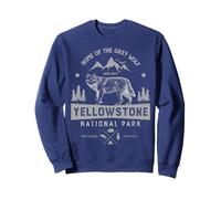 Yellowstone US National Park Wolf Lover Vintage Men Women Sweatshirt