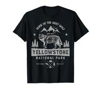 Yellowstone US National Park Wolf Lover Vintage Men Women T-Shirt