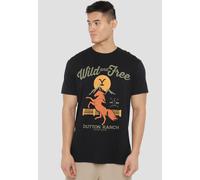 Yellowstone Wild & Free Unisex Adult T-Shirt, Black | Size: Small Yellowstone Black S
