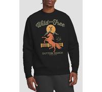 Yellowstone Wild & Free Unisex Crew Sweatshirt, Black | Size: Large Yellowstone Black L