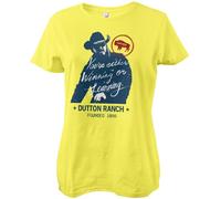 Yellowstone Winning Or Learning Girly Tee Damen T-Shirt Yellow