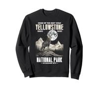 Yellowstone Wolf National Park Wildlife Art Sweatshirt