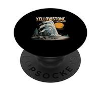 Yellowstone Wyoming Geyser Scene and Pines PopSockets Adhesive PopGrip