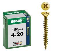 Yellox 8000000287633 Universal Screw, 4.0 x 20 mm, Pack of 180, Fully Threaded, Phillips Z2, 4CUT