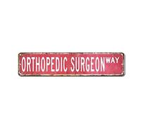 Yelolyio Aluminum Custom Street Sign Orthopedic Surgeon Metal Sign Orthopedic Surgeon Gifts Metal Street Sign Metal Wall Art Plaque Decor for Workshop Home Office 15 X 60 CM