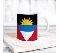Yelolyio Antigua and Barbuda National Flag Ceramic Coffee Mug Antigua and Barbuda 11oz Novelty White Coffee Mug Tea Milk Juice Christmas Coffee Cup Funny Gifts for Girlfriend Boyfriend Man Women