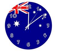 Yelolyio Australia Wall Clock - Australia Flag Wall Clocks for Bedroom Living Room Home Office School Wall Art Decor, 10 X 10 Inch