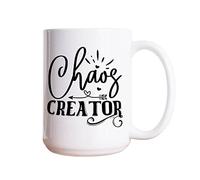 Yelolyio Best Mother's Day Gifts for Mom, Chaos Creator Coffee Mug, Gifts for Mom Hot Chocolate Coffee Cup 15oz