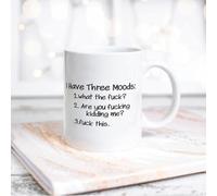 Yelolyio Ceramic Mug I Have Three Moods. Coffee Mug Saying Quotes Mockup Coffee Mug Mockup Coffee Mug Porcelain Mugs for Coffee, Tea and Milk 11oz