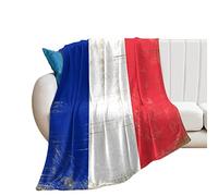 Yelolyio France Flag Blanket, France Throws Plush Super Soft Warm Flannel Blanket for Couch Bed Sofa Cover Chair Country Souvenir Travel Gift for Friend Family Teacher 178cm X 203cm
