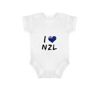 Yelolyio Funny Infant One-piece I Love New Zealand Baby Jumpsuit One Piece New Zealand Flag Baby Bodysuit Short Sleeve Bodysuit for Newborn Infant Baby Girl Boy
