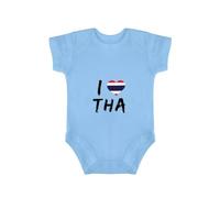 Yelolyio Funny Infant One-piece I Love Thailand Baby Jumpsuit One Piece Thailand Flag Baby Bodysuit Short Sleeve Bodysuit for Newborn Infant Baby Girl Boy