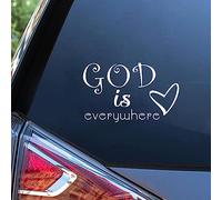 Yelolyio God is Everywhere Car Decal Stickers Quotes Decal Motivational Saying Car Stickers Bumper Sticker for Cars Funny Vinyl Decal Truck Window Laptop Decals 15"