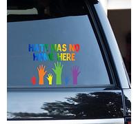 Yelolyio Hate Has No Home Here Stickers for Water Bottles, Phone, Laptop, Skateboard, Car, Gay Pride LGBT Equality Lesbian Window Car Vinyl Sticker, Bumper Sticker, Set of 2, 6 Inches