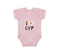 Yelolyio I Love Cyprus Baby Bodysuits Cyprus Flag Short Sleeve Jumpsuit Clothes Outfits Country Pride Onesie for Baby Girls & Boys, 3 Months