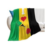 Yelolyio I Love My Country,St Kitts & Nevis Decorative Blanket Flannel Fleece Soft Lightweight The Flag Of St Kitts & Nevis Throw Blanket Warmth for Couch Bed Sofa Chair Travelling 102cm X 127cm