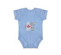 Yelolyio It's in My DNA Canada Flag Fingerprint Bodysuit, Canada Pride One-Piece Bodysuit, Canada Baby Boy Girl Unisex Short Sleeve Vest Bodysuit, 6months