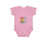 Yelolyio It's in My DNA Ghana Flag Fingerprint Bodysuit, Ghana Pride One-Piece Bodysuit, Ghana Baby Boy Girl Unisex Short Sleeve Vest Bodysuit, 6months
