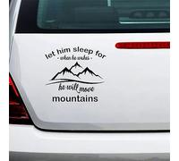 Yelolyio Let Him Sleep for When He Wakes Car Decal Stickers Quotes Decal Motivational Saying Car Stickers Bumper Sticker for Cars Funny Vinyl Decal Truck Window Laptop Decals 15"