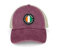 Yelolyio The Greatest Place On Earth Cote D'Ivoire Adjustable Mesh Back Cap Cote D'Ivoire Flag Baseball Caps Country Pride Mesh Baseball Cap Retro Washed Trucker Cap Breathable Sun Hat wine red
