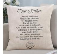 Yelolyio The Lords Prayer Our Father Who Art in Heaven Pillowcase Square Decorative Pillow Case with Quotes Cushion Cover for Home Sofa Couch Car Living Room Chair Farmhouse Office 20"x20"