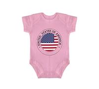 Yelolyio United States Of America Flag Bodysuit, United States Of America Pride One-Piece Bodysuit, United States Of America Baby Boy Girl Unisex Short Sleeve Vest Bodysuit, 3months