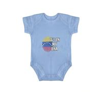 Yelolyio Venezuela Country Pride Short-Sleeve Bodysuit, It's in My DNA Venezuela Flag Fingerprint Baby Infant Romper One-Piece Bodysuit,12months