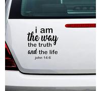 Yelolyio Vinyl Car Decal I Am The Way The Truth and The Life Decal Bible Verse John 1411 11in Waterproof Sticker Decal Motivational Word Letter Stickers Cars Laptops Wall Doors Windows Decal Sticker