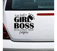 Yelolyio Vinyl Car Decal I’m Just A Girl Boss Building Her Empire 6in Waterproof Sticker Decal Motivational Word Letter Stickers Cars Laptops Wall Doors Windows Decal Sticker Bumper Sticker