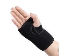 yeloumiss Wrist Splint Support Brace Compression Wrist Brace Elastic Adjustable Carpal Tunnel Support with Metal Strip for Sports, Fitness, Arthritis, Tendonitis One Size Single (Right Hand, Black)