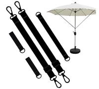 Yelschwa 5Pcs Fixed Strap for Large Outdoor Umbrella, Umbrella Wind Stabilizer Straps, Adjustable Wind Straps for Sunshade, Canopy Shelter, Cantilever Parasol