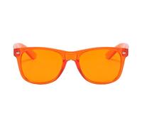 Yelschwa Color Therapy Glasses - Tinted Lens Glasses, Scratch-Resistant Lenses for Chromotherapy, Mood Enhancement, Chakra Healing | Colored Sunglasses for Light Sensitivity (Orange)