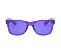 Yelschwa Color Therapy Glasses - Tinted Lens Glasses, Scratch-Resistant Lenses for Chromotherapy, Mood Enhancement, Chakra Healing | Colored Sunglasses for Light Sensitivity (Purple)