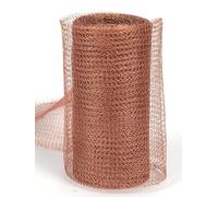 Yelschwa Copper Tape Slug Repellent Copper Mesh Slug Repellent Slug Nematodes Snail Repellent Double Layer Knit Copper Wire Rodent Mesh Roll for Mouse & Rat Proof Pest Control Fill Fabric (127mm*1m)